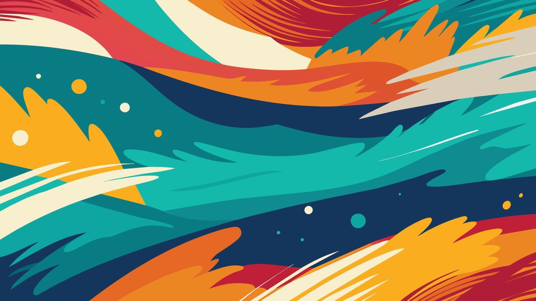 abstract vector background with dynamic elements, strokes and splashes.