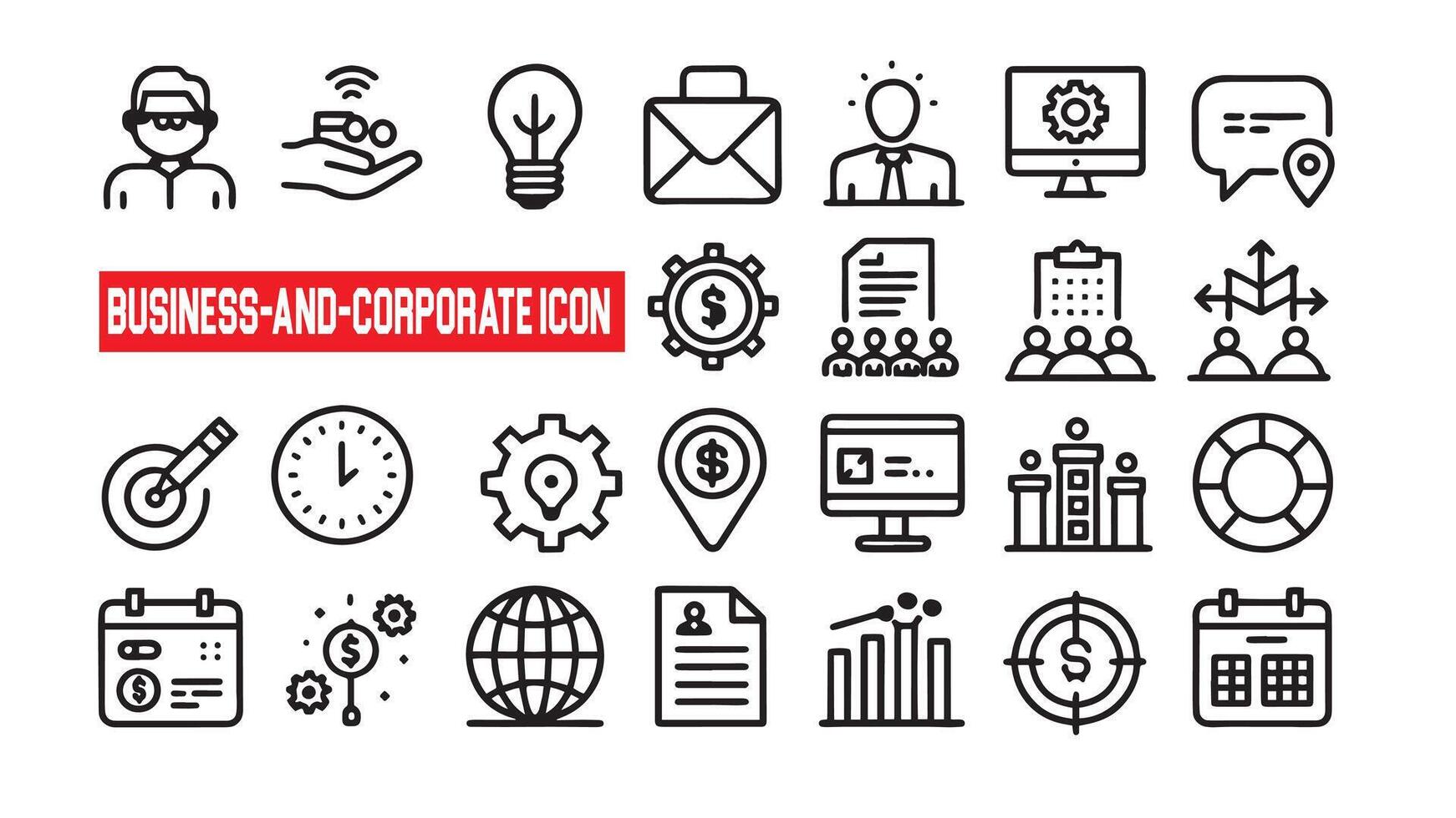 conjunto de 50 negocio y corporativo línea íconos colocar. negocio y corporativo contorno íconos con editable carrera recopilación. vector