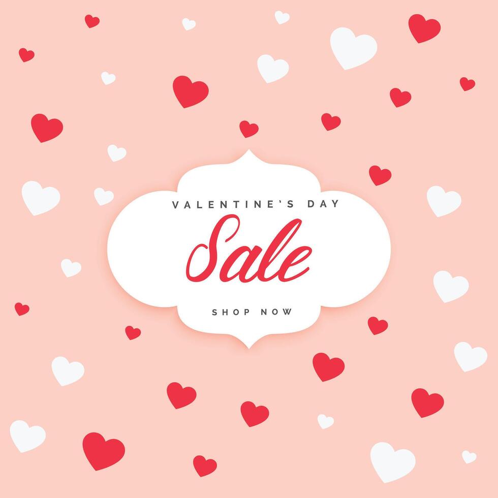 valentine's day sale poster design background vector