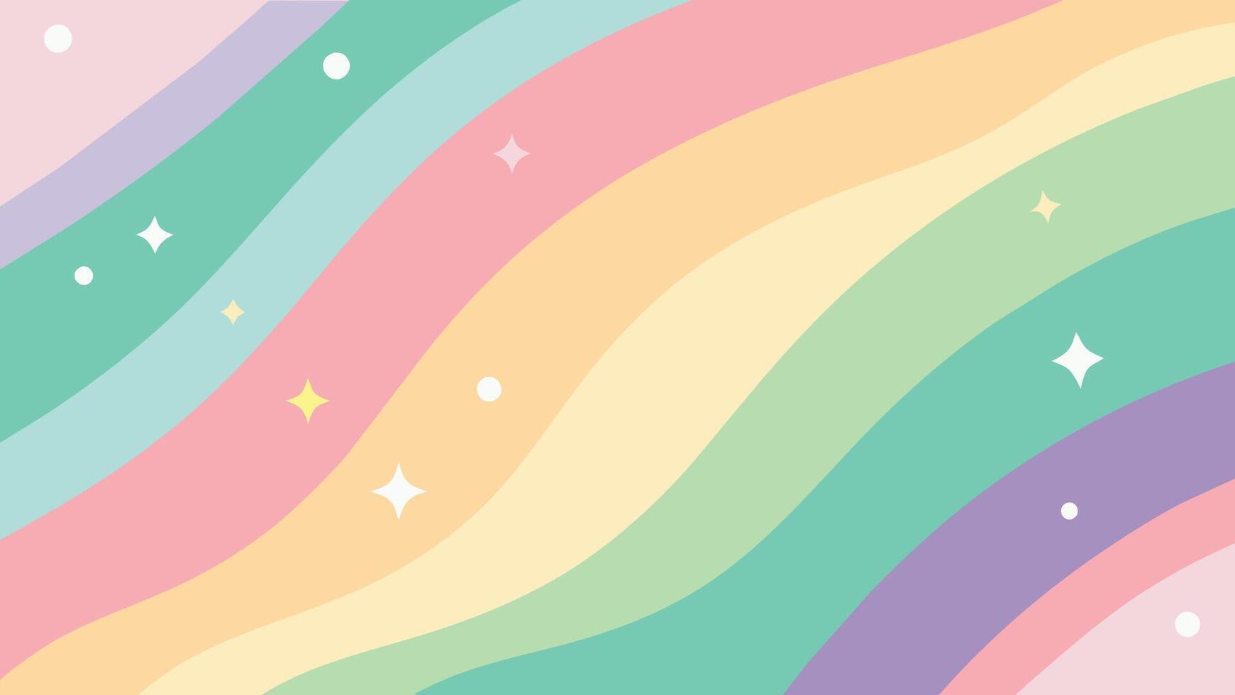 Abstract background with pastel colored stripes and stars. Vector illustration.