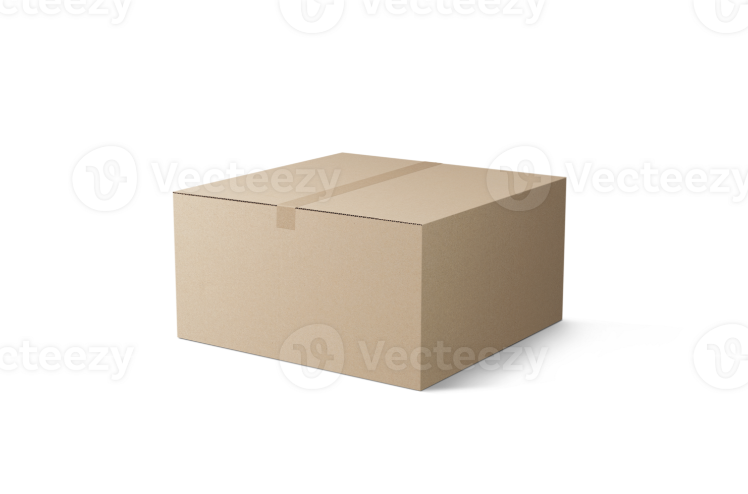 Delivery cardboard box mockup png