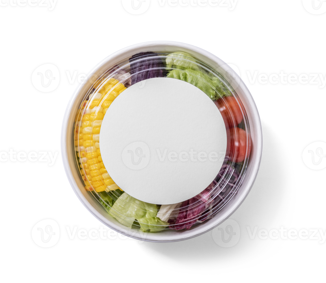 Takeaway food container round box mockup png