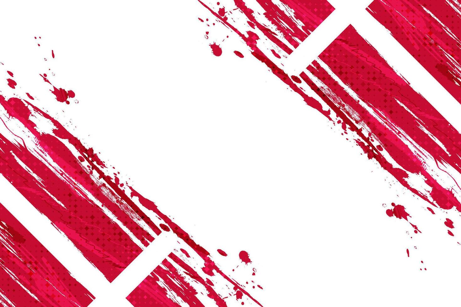 National Flag of Denmark with Brush Paint Style and Halftone Effect. Danish Flag Background with Grunge Concept vector