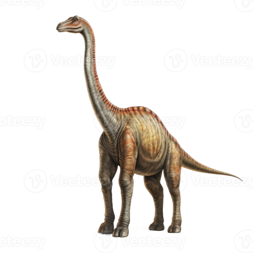 ai gegenereerd gedetailleerd brachiosaurus, Aan transparant achtergrond. png