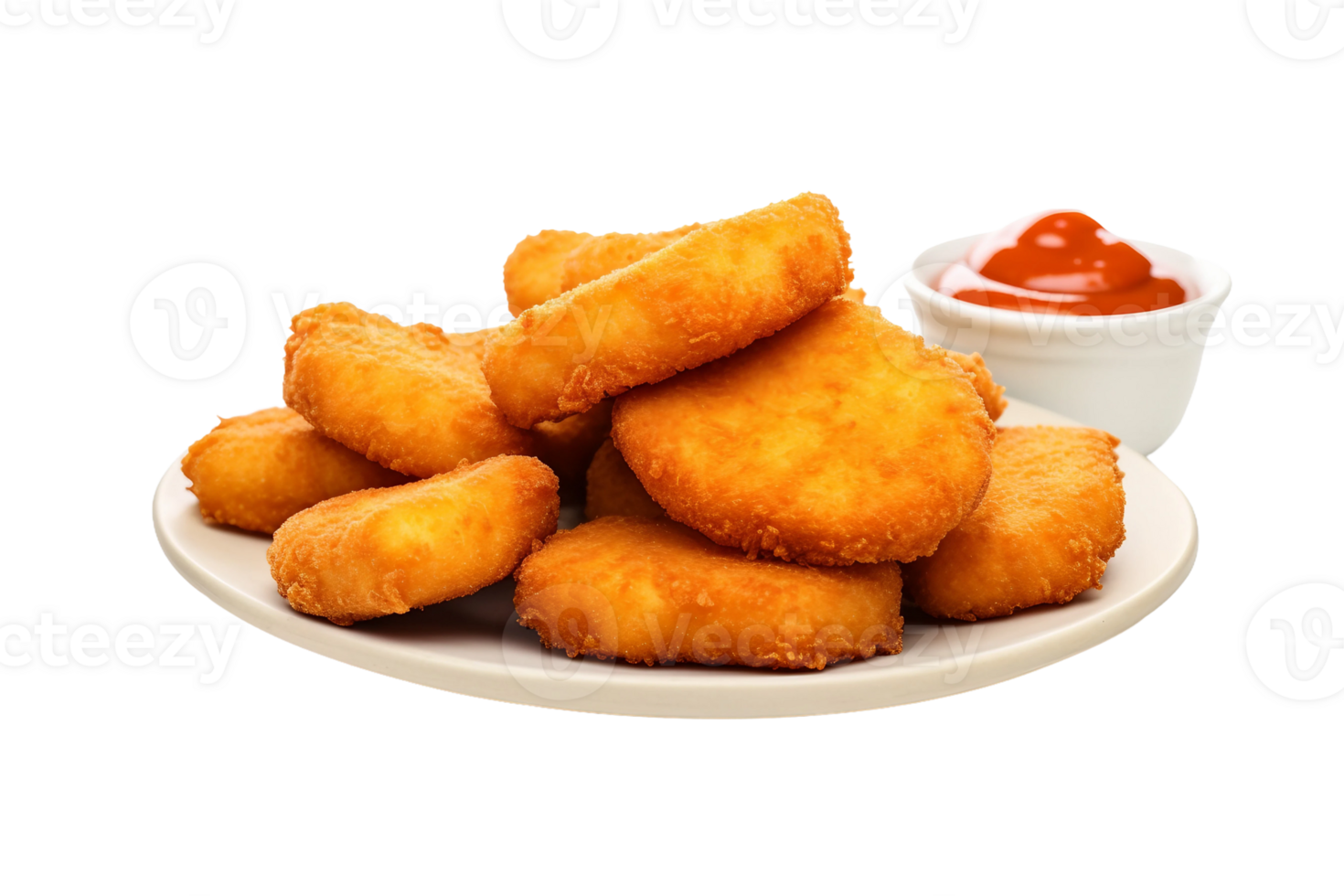 AI generated Delicious Chicken Nuggets on Transparent Background png