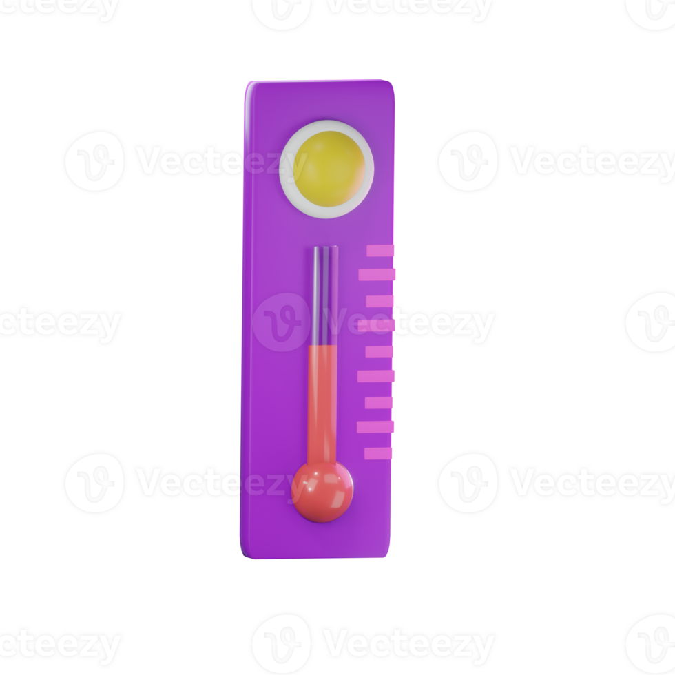 3D Termometer Medical Check Up Icons png