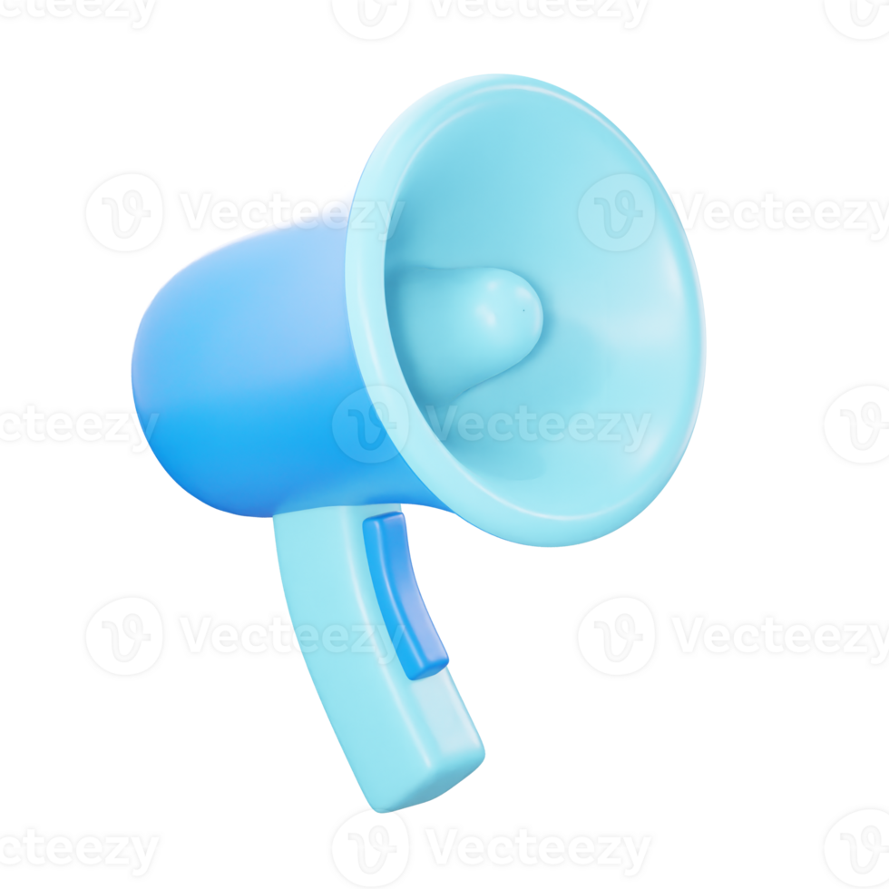 3D Megaphone Object Icons. Symbol And Technology. Suitable for mobile apps, webb and more. png