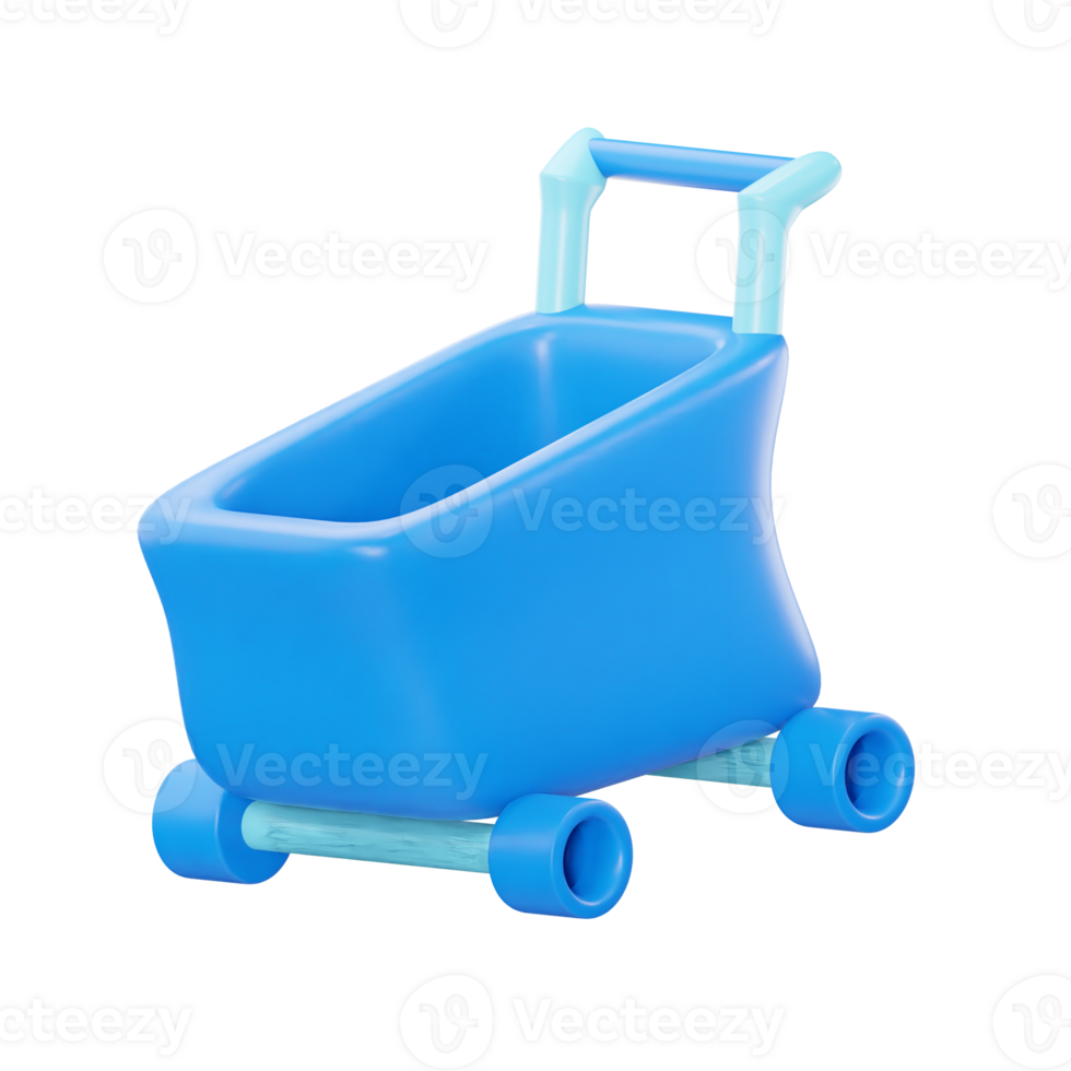 3D Trolley Object Icons. Suitable for mobile apps, webb and more. png