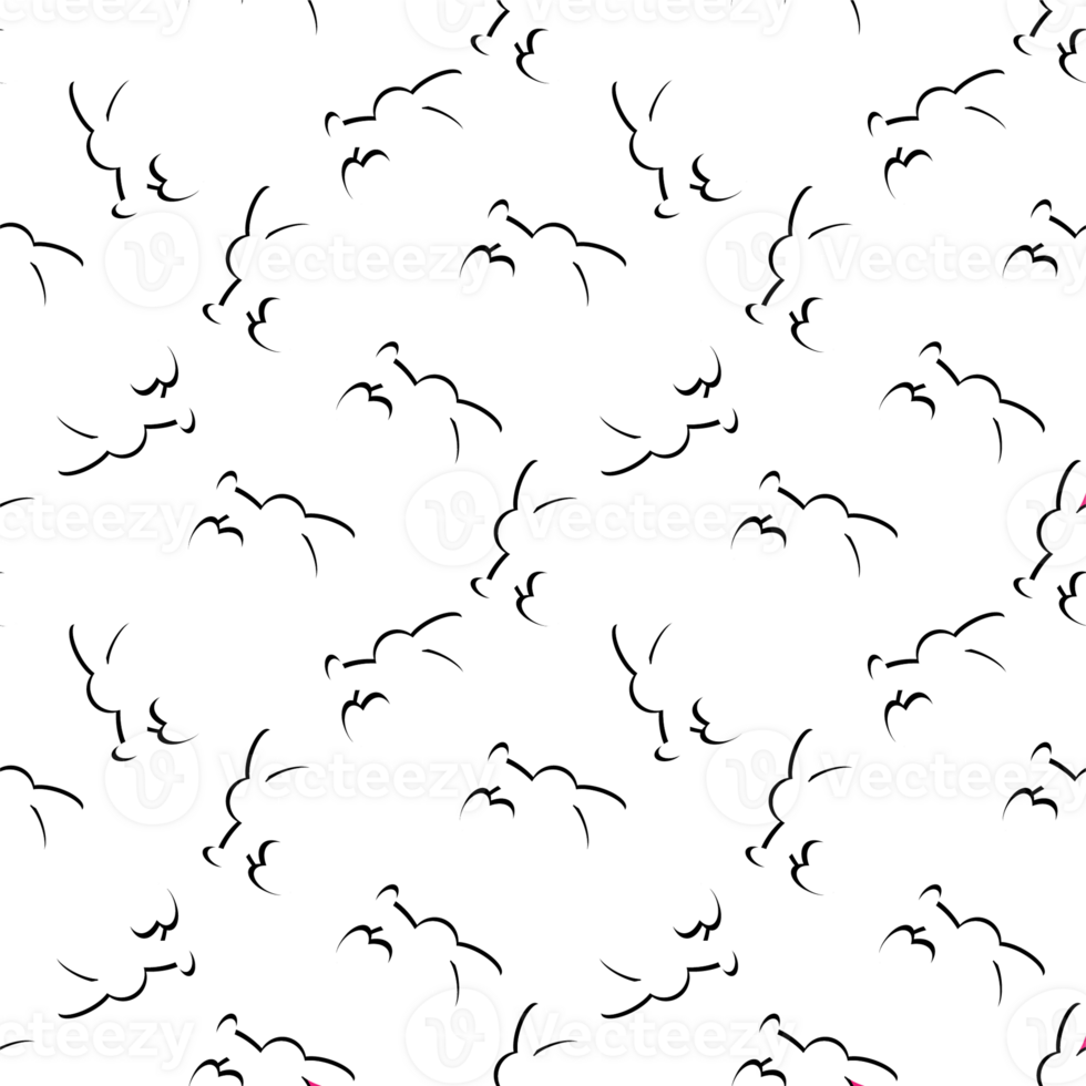 seamless pattern with Easter bunnies png