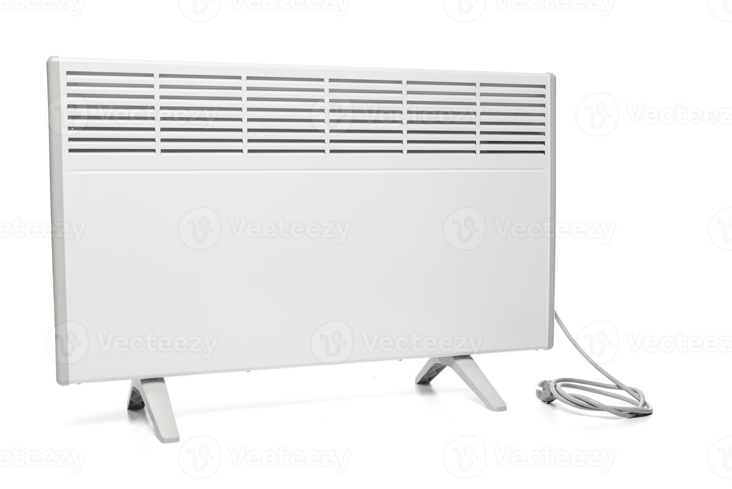 Electric heater battery. Radiator. Home electric heater convector isolated on white background. Equipment for rapid heating of the room photo