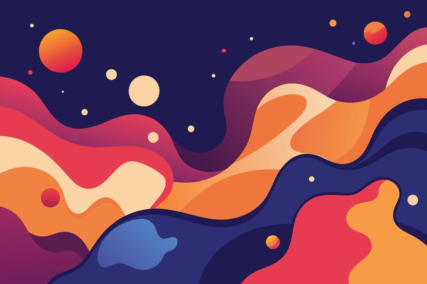 Abstract Flat Fluid Organic Shapes Background vector