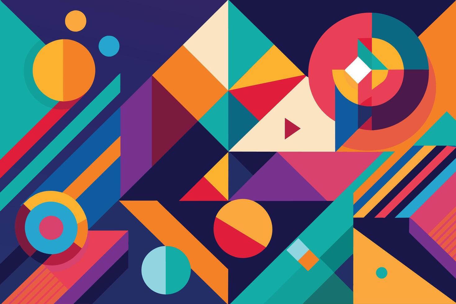 Abstract colorful geometric overlapping background and texture vector