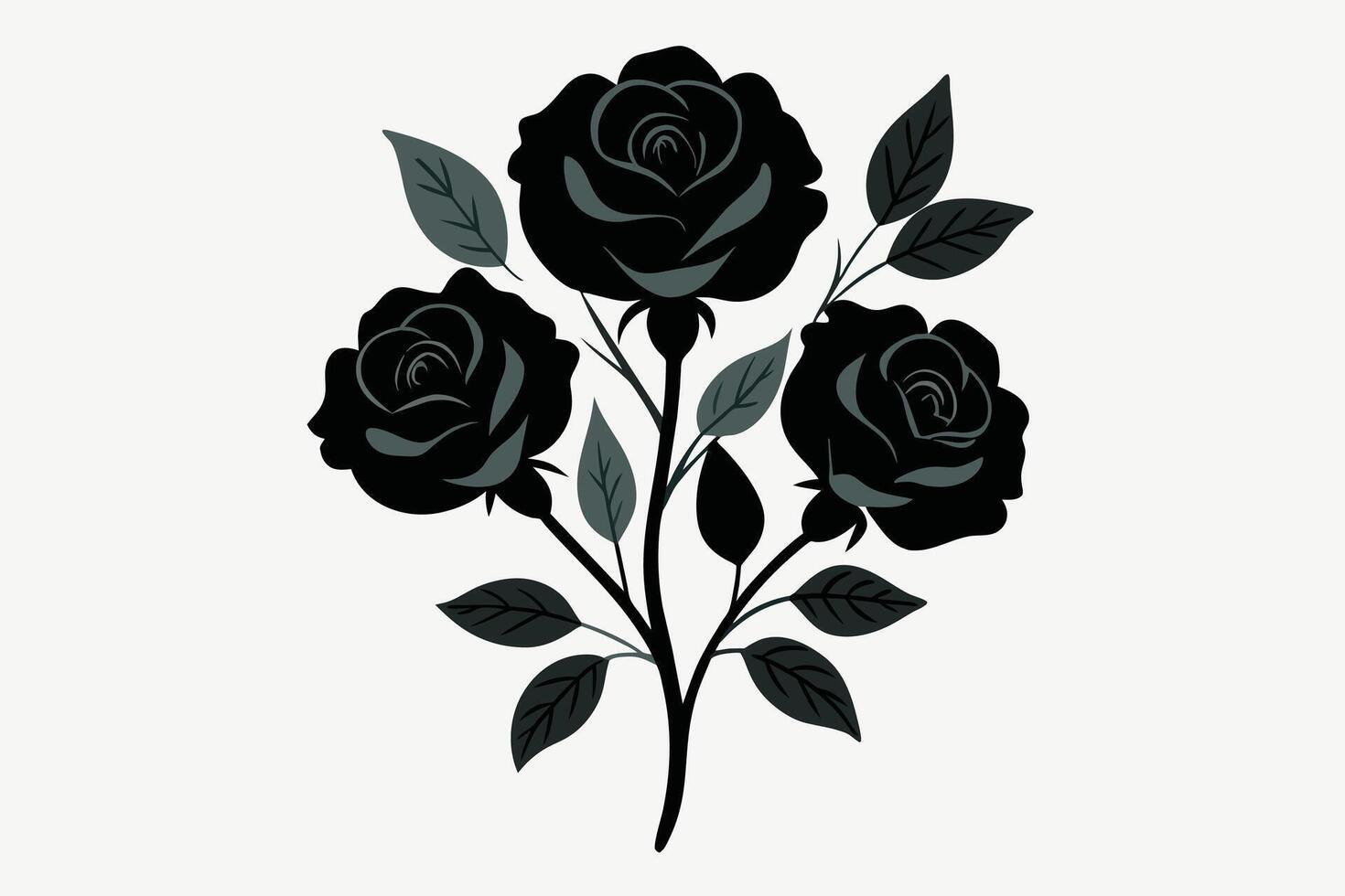 arreglo floral rosa acuarela conjunto de ramo pintado a mano vector