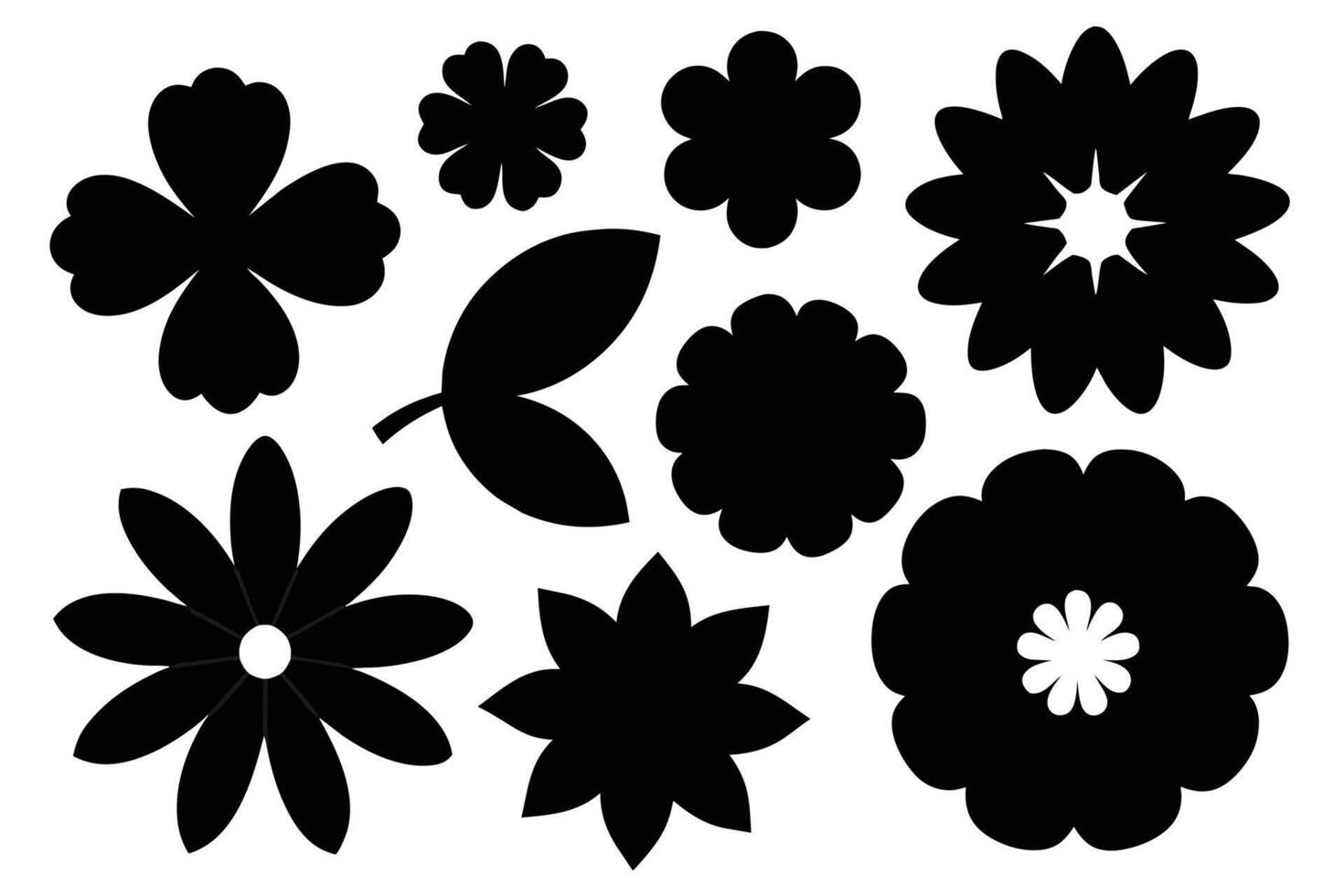 Assorted Flower Shape Vector