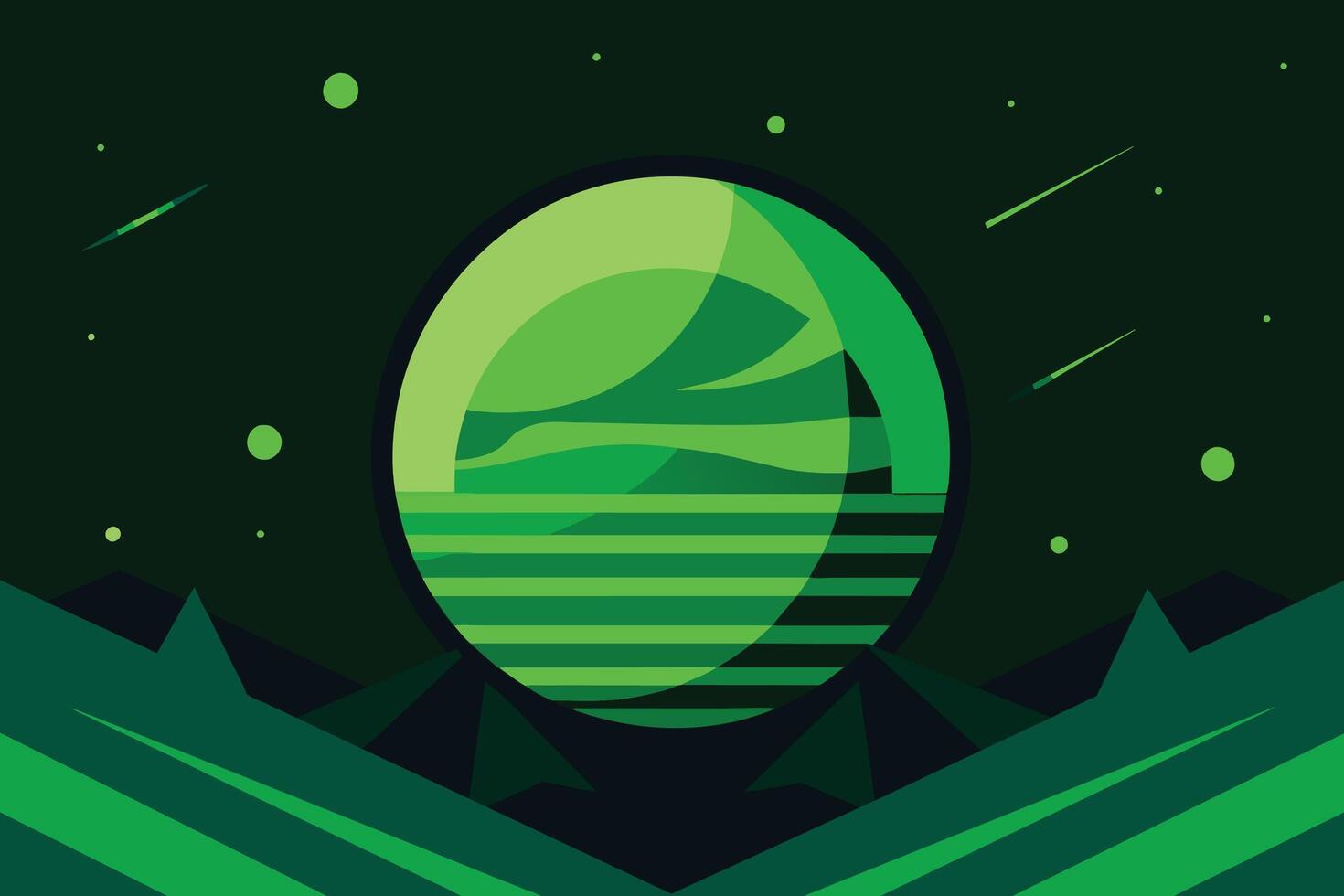 Futuristic Gradient Green Background vector