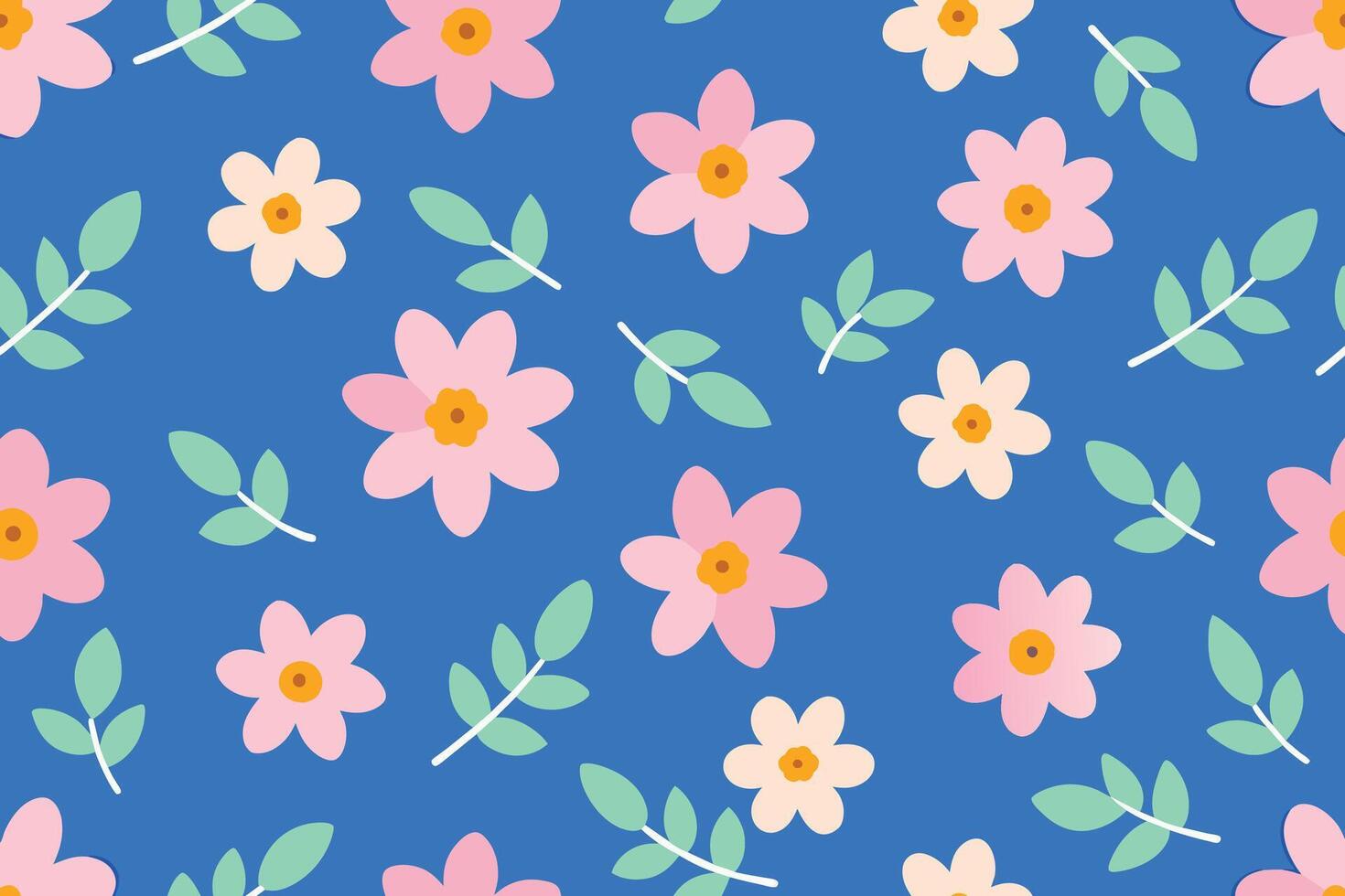Seamless Pattern Elements Flower Ditsy vector