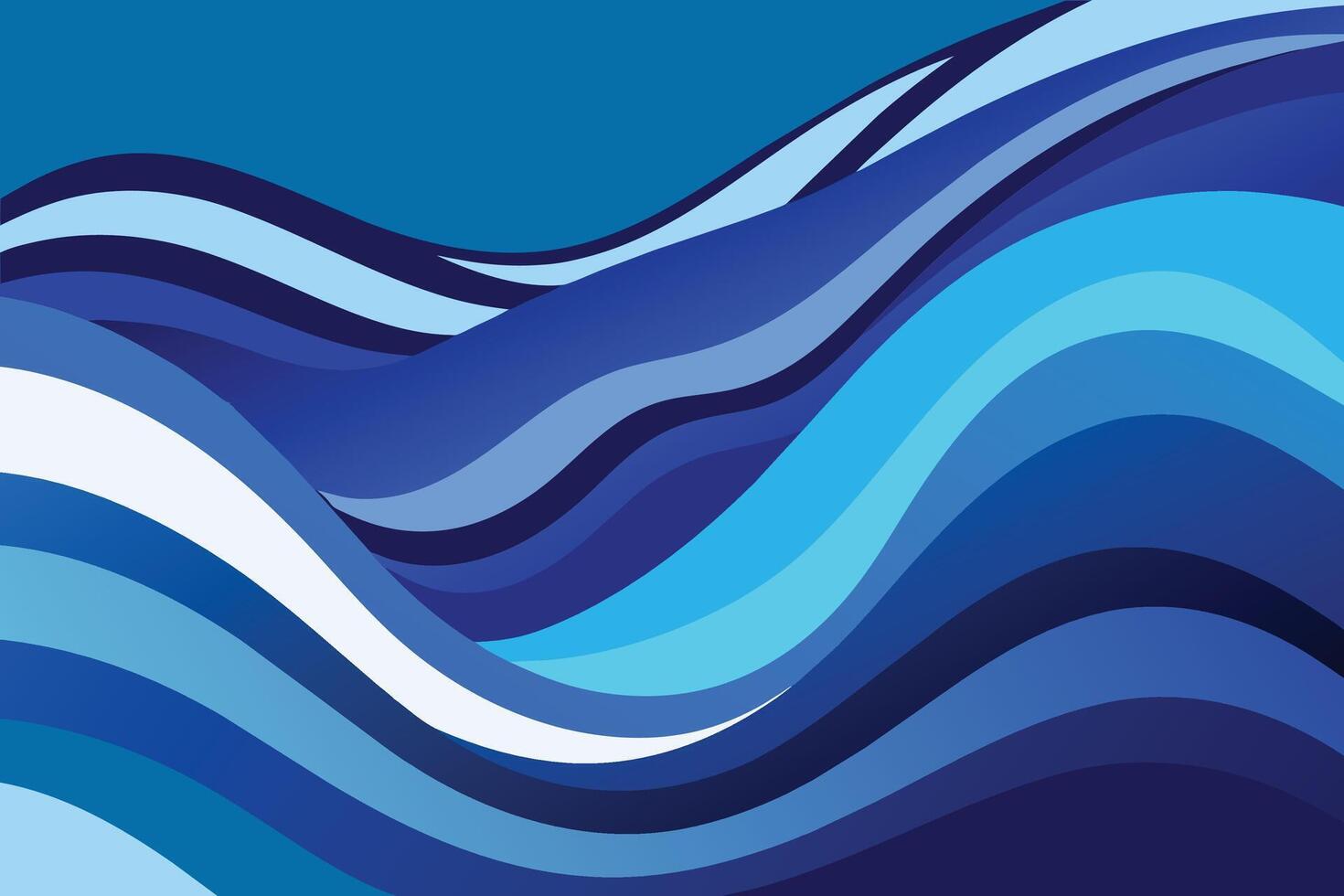 Abstract Blue Wave Background vector