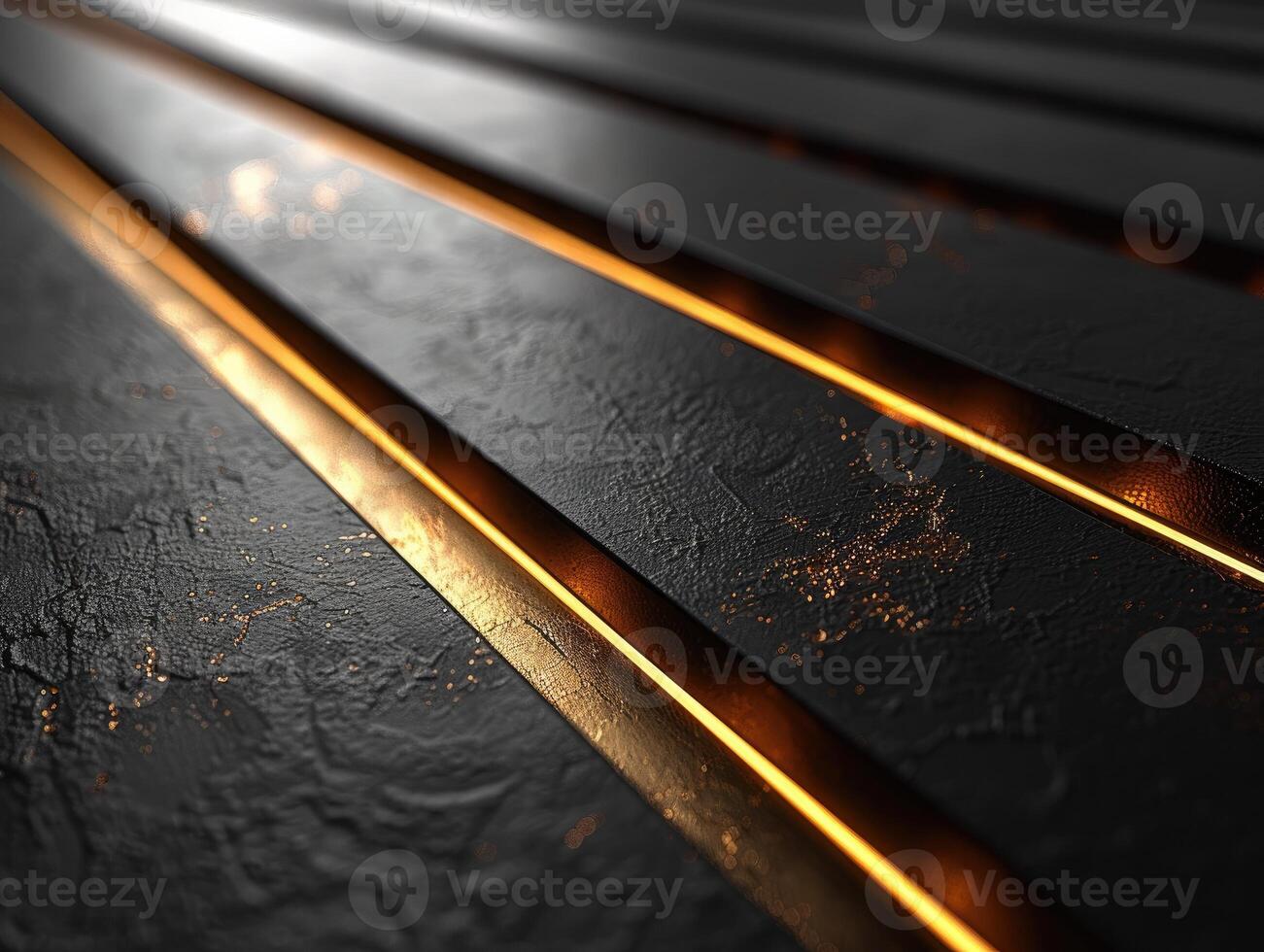 AI generated abstract metal gold and black background photo