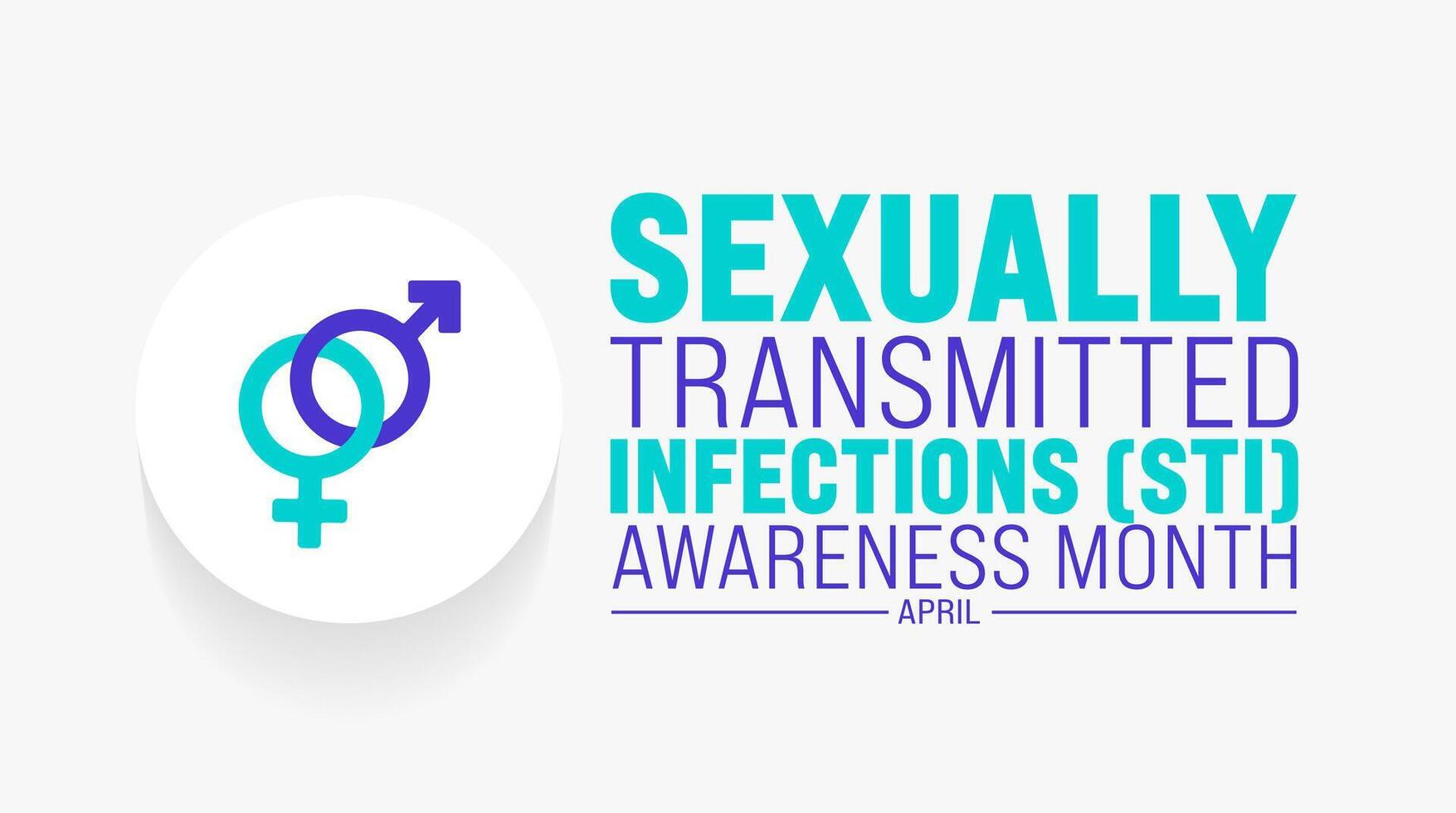 abril es sexualmente transmitido infecciones sti conciencia mes antecedentes modelo. fiesta concepto. utilizar a fondo, bandera, cartel, tarjeta, y póster diseño modelo con texto inscripción vector