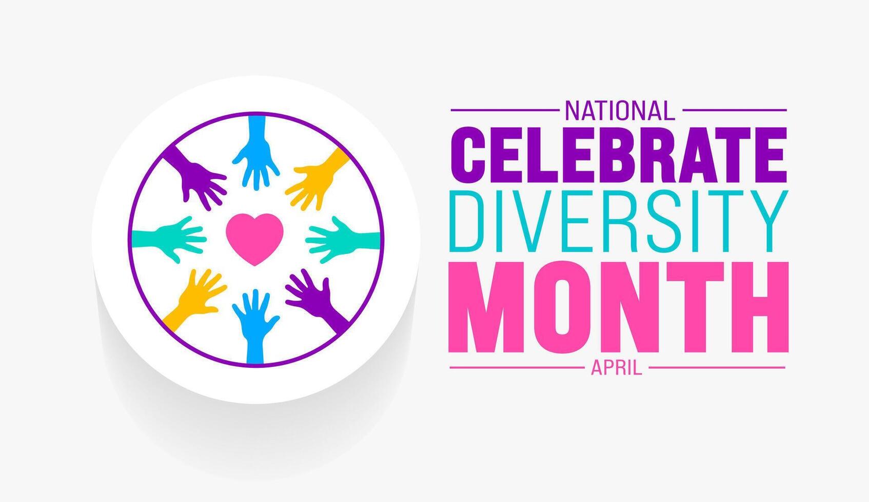 April is celebrate diversity month background template holiday concept