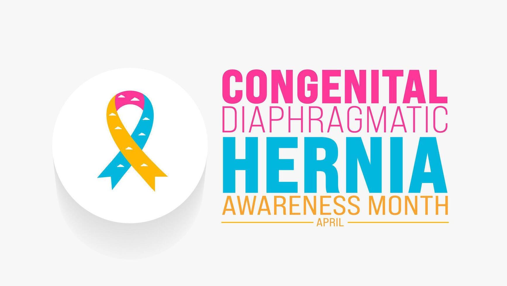 April is Congenital Diaphragmatic Hernia Awareness Month background template. Holiday concept. use to background, banner, placard, card, and poster design template with text inscription and standard vector