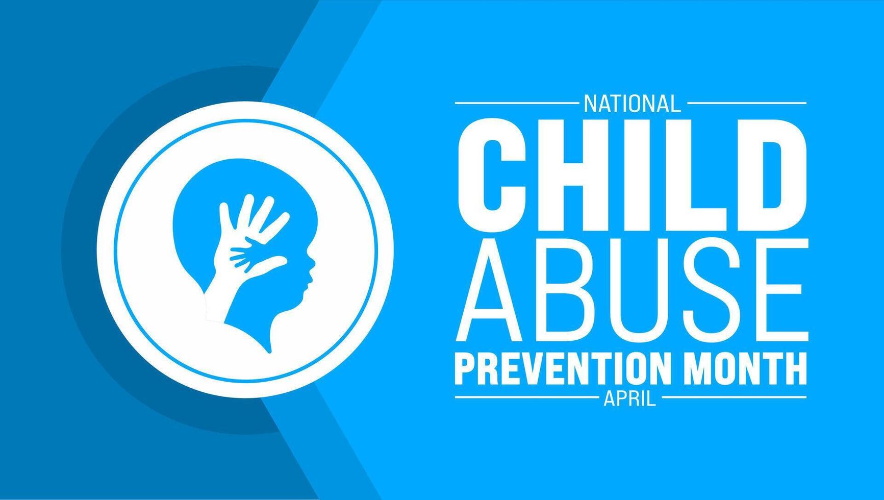 April is National Child Abuse Prevention Month background template. Holiday concept. use to background, banner, placard, card, and poster design template with text inscription and standard color. vector
