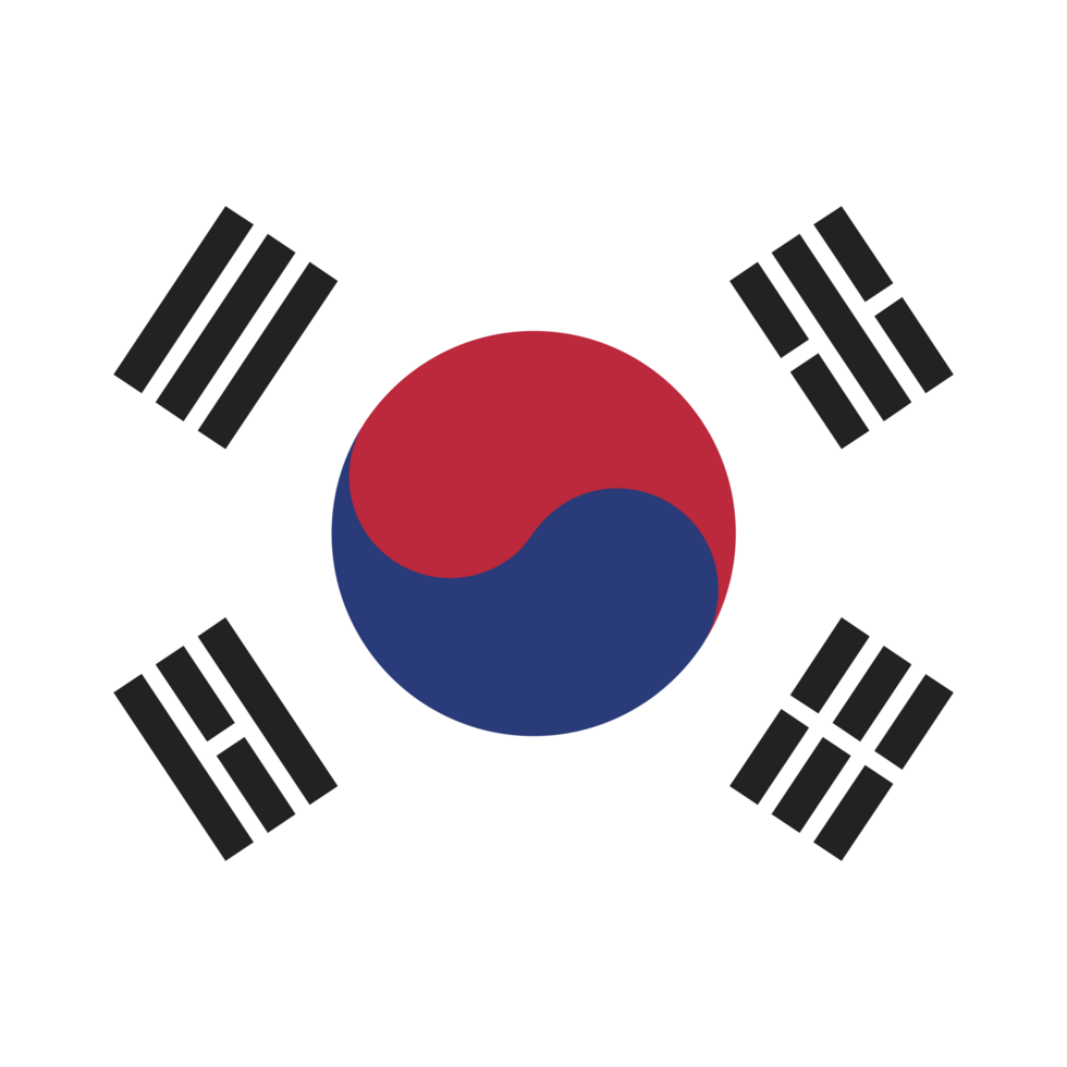 sur Corea nacional bandera png