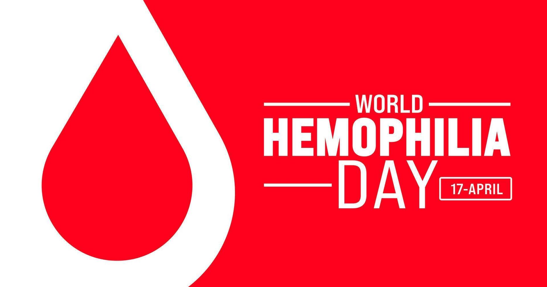 April is World Hemophilia Day background template. Holiday concept. use to background, banner, placard, card, and poster design template with text inscription and standard color. vector illustration.