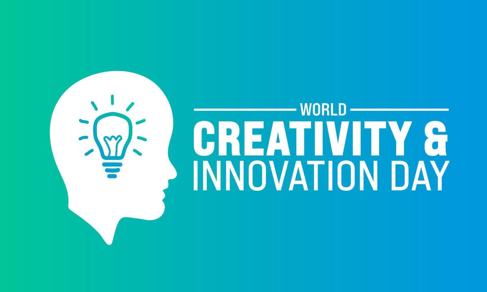 April is World Creativity and Innovation Day background template. Holiday concept. use to background, banner, placard, card, and poster design template with text inscription and standard color. vector