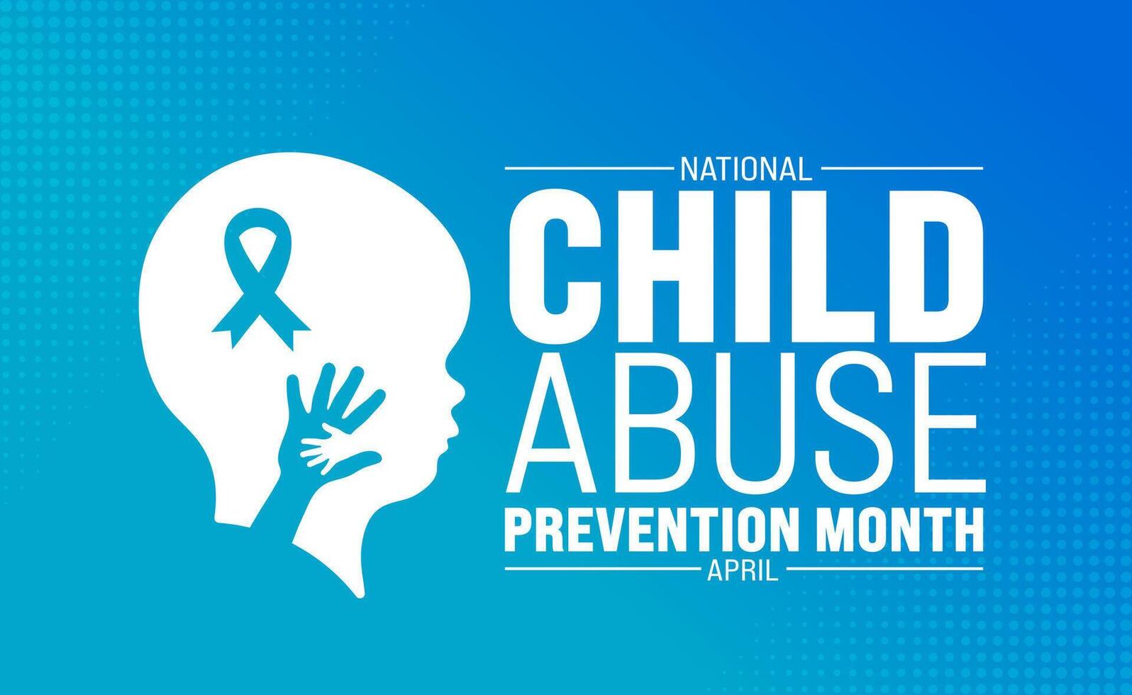 April is National Child Abuse Prevention Month background template. Holiday concept. use to background, banner, placard, card, and poster design template with text inscription and standard color. vector