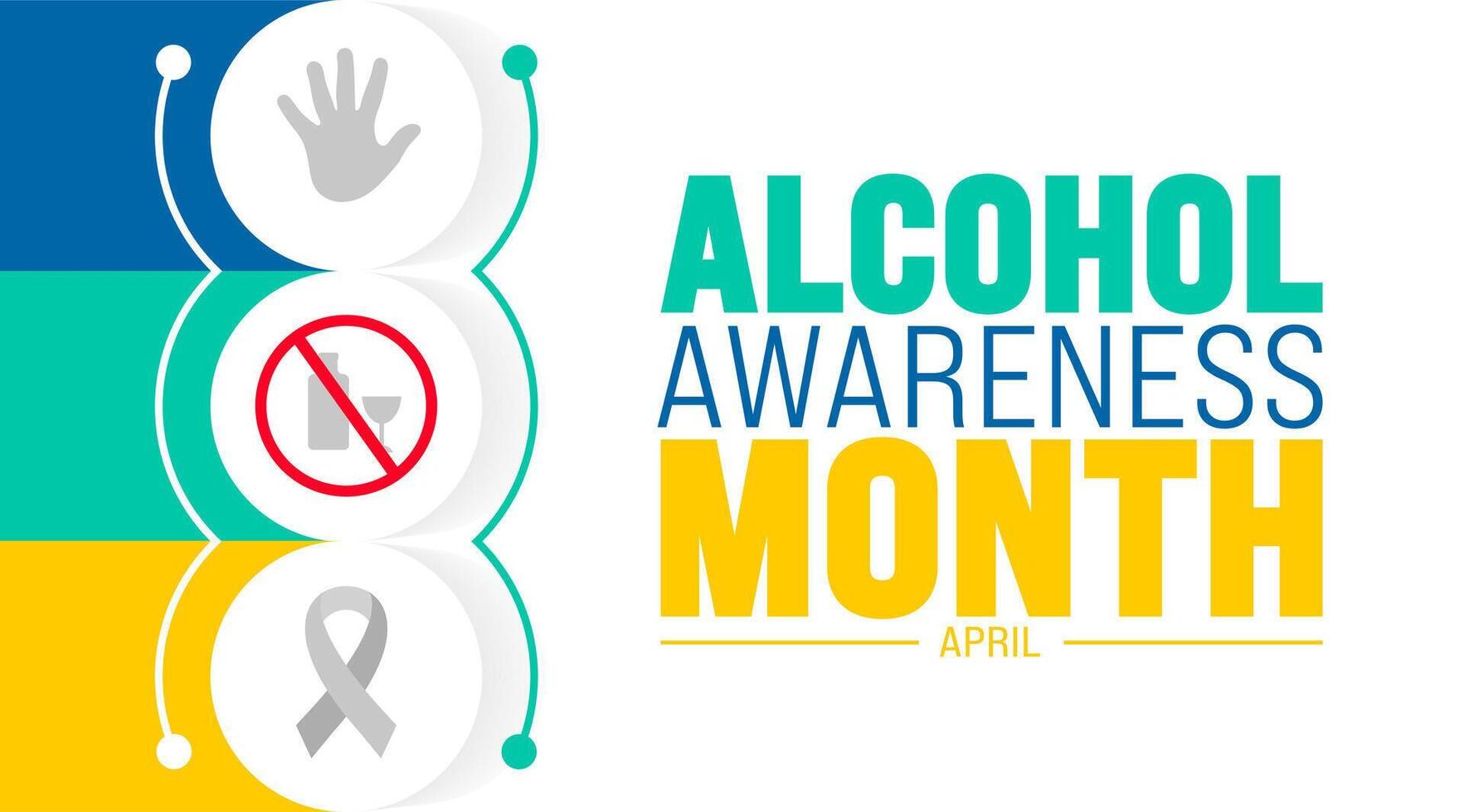 April is Alcohol Awareness Month background template. Holiday concept. use to background, banner, placard, card, and poster design template with text inscription and standard color. vector