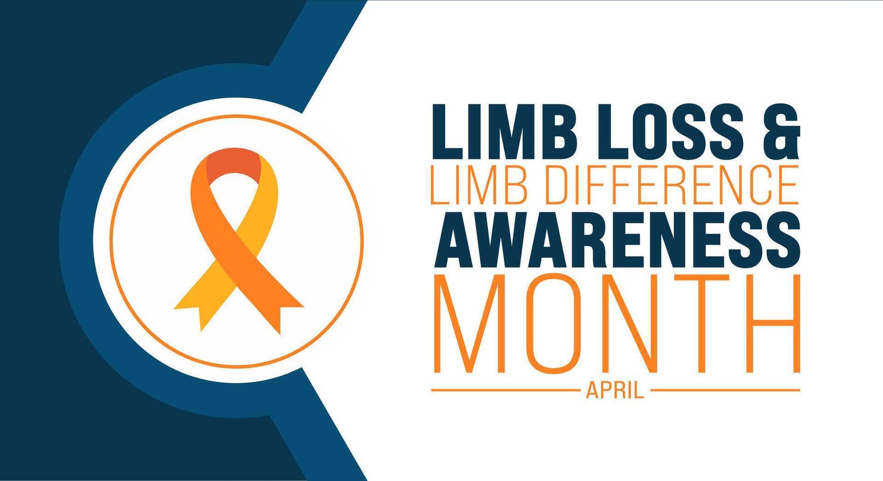 April is Limb Loss and Limb Difference Awareness Month background template. Holiday concept. use to background, banner, placard, card, and poster design template with text inscription vector