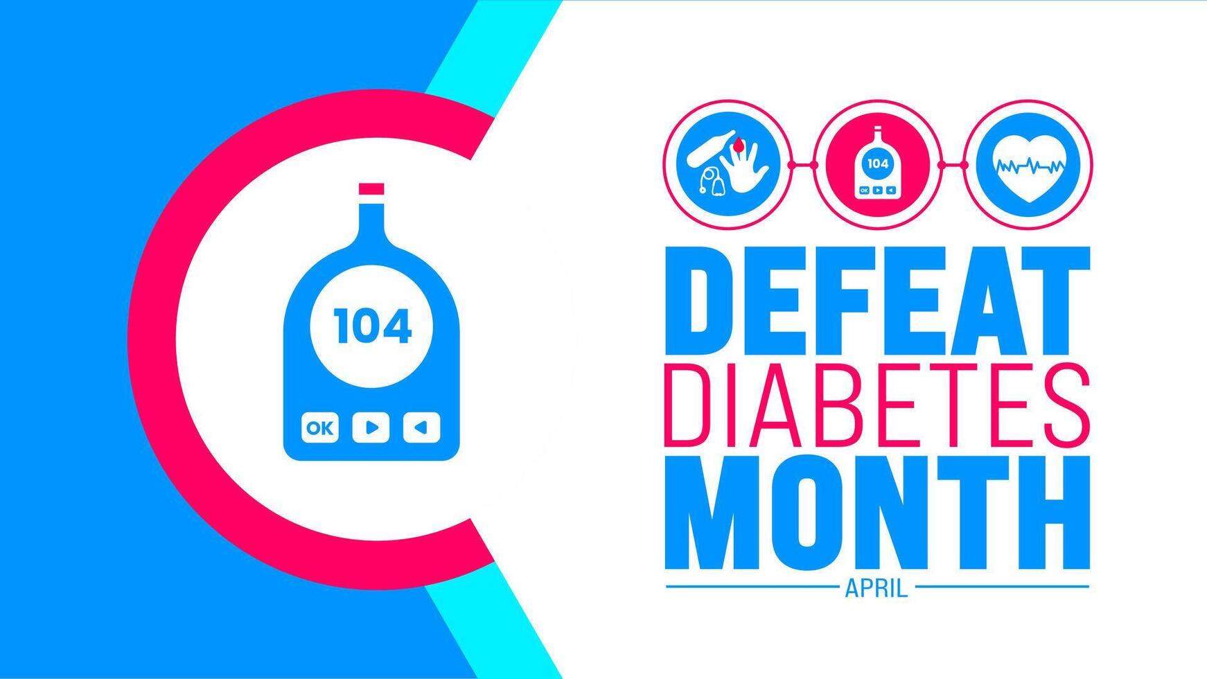 abril es derrota diabetes mes antecedentes modelo. fiesta concepto. utilizar a fondo, bandera, cartel, tarjeta, y póster diseño modelo con texto inscripción y estándar color. vector ilustración.