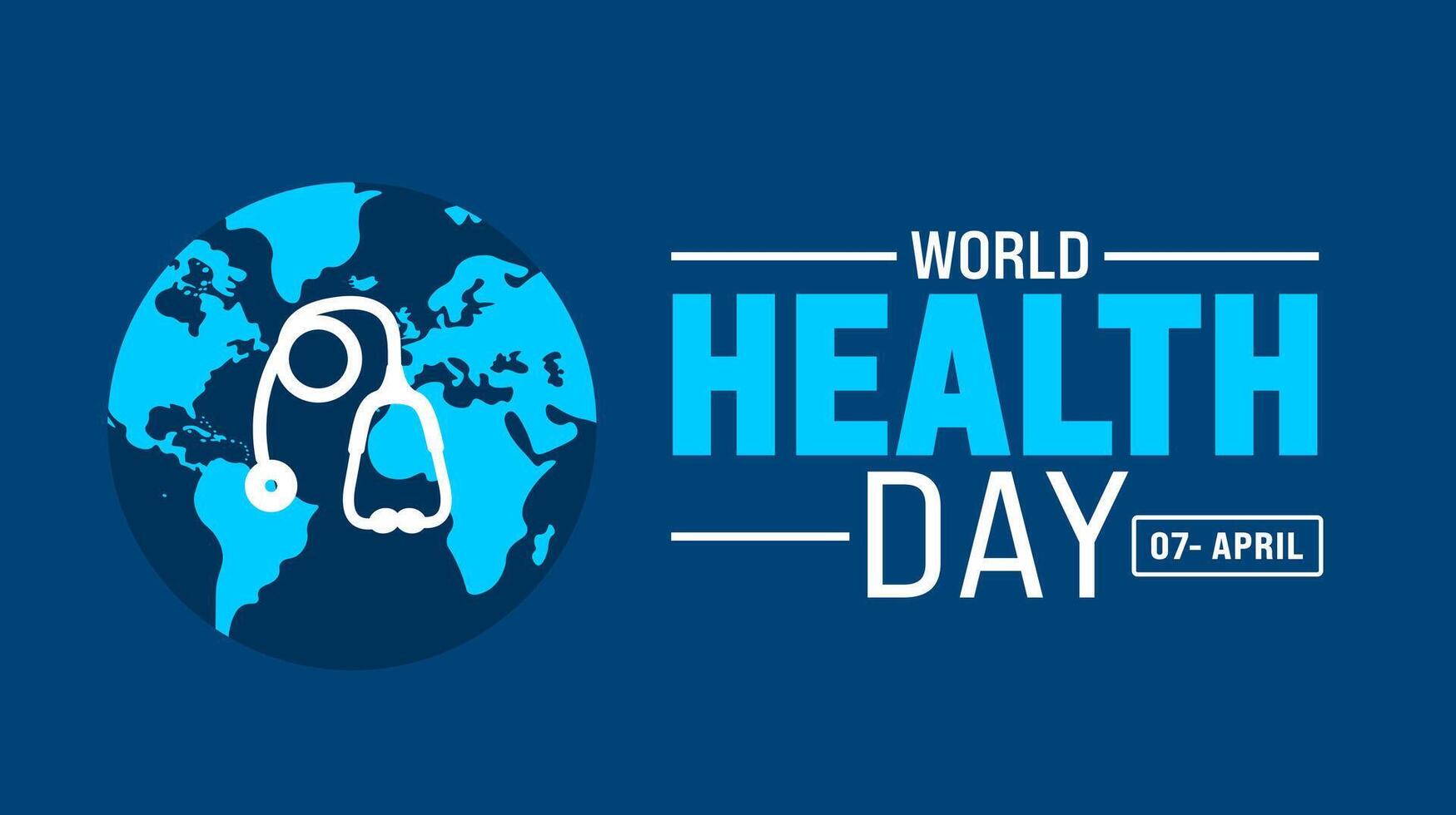 7 April is World Health Day background template. Holiday concept. use to background, banner, placard, card, and poster design template with text inscription and standard color. vector illustration.