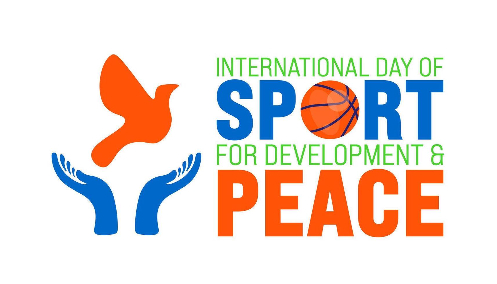 April is International Day of Sport for Development and Peace background template. Holiday concept. use to background, banner, placard, card, and poster design template with text inscription vector