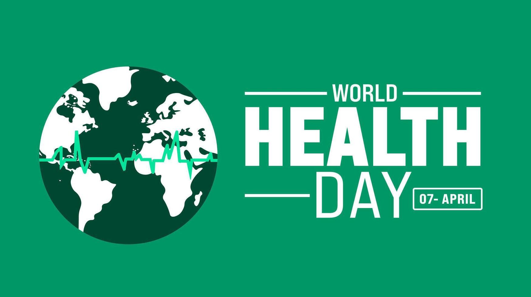 7 April is World Health Day background template. Holiday concept. use to background, banner, placard, card, and poster design template with text inscription and standard color. vector illustration.