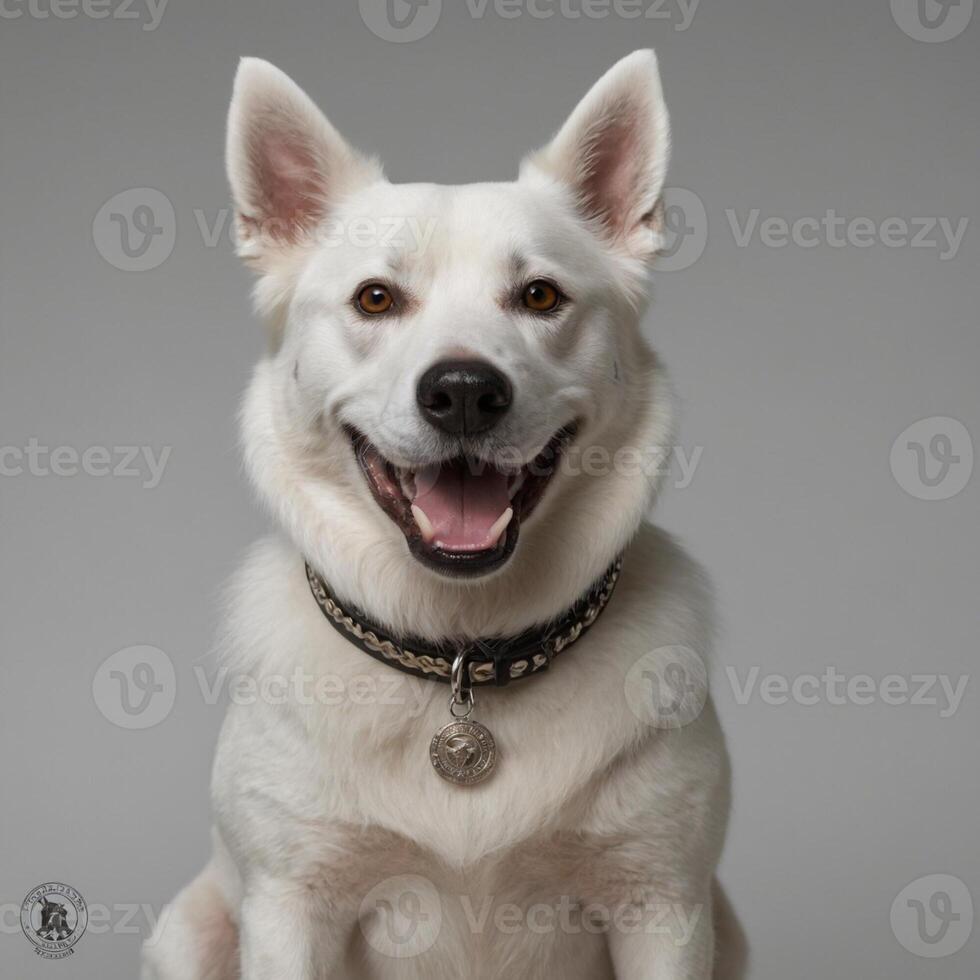 AI generated A beautiful white dog photo