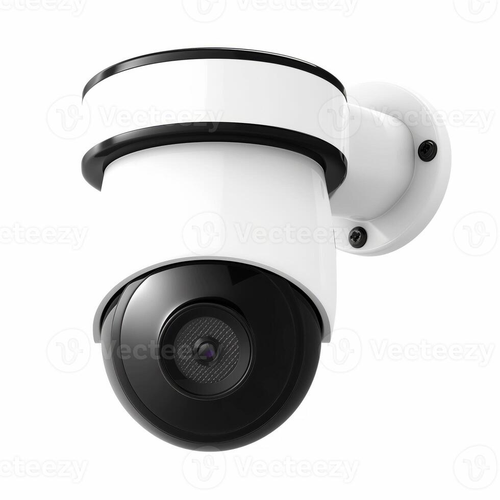 AI generated Security camera isolated. Camera video surveillance system. photo