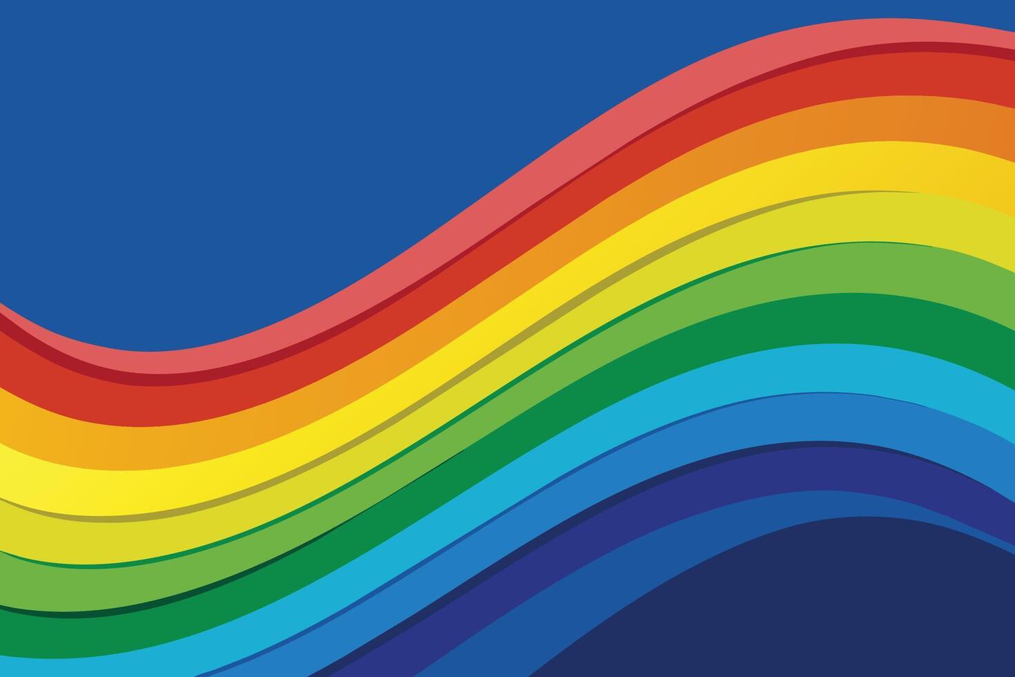 Rainbow Wave Abstract Background vector