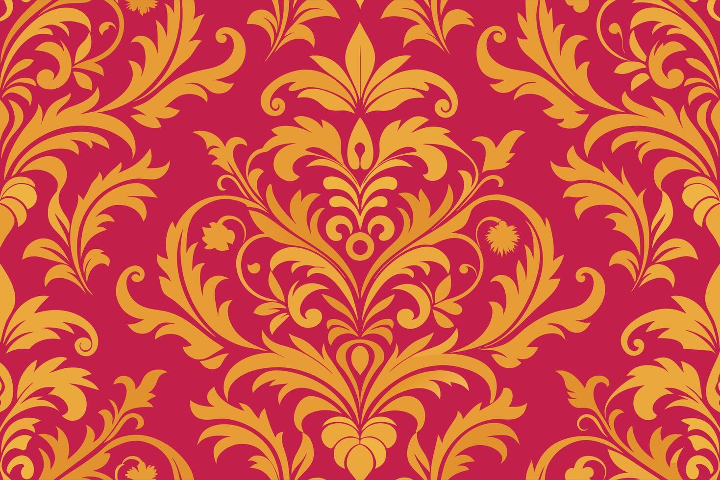 Vintage Damask Seamless Pattern Background vector