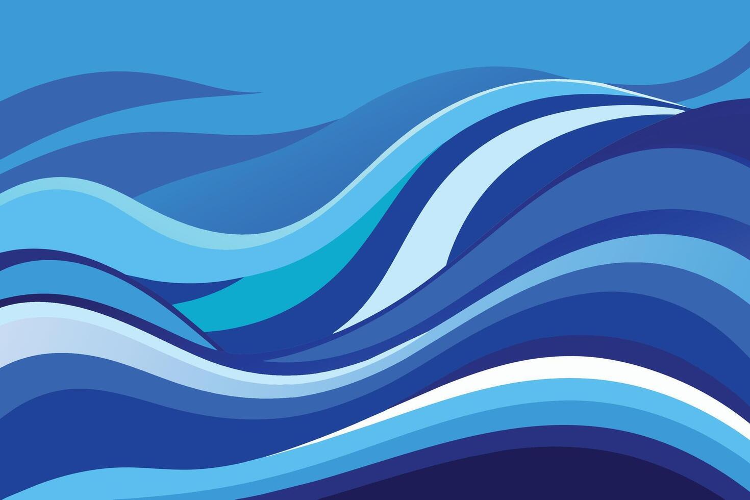 Abstract Blue Wave Background vector