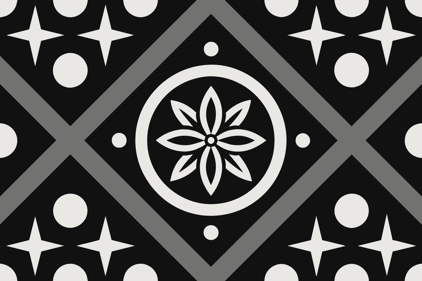 monochrome background with retro pattern design vector