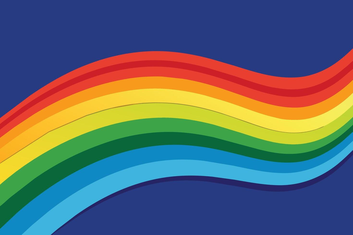 Rainbow Wave Abstract Background vector
