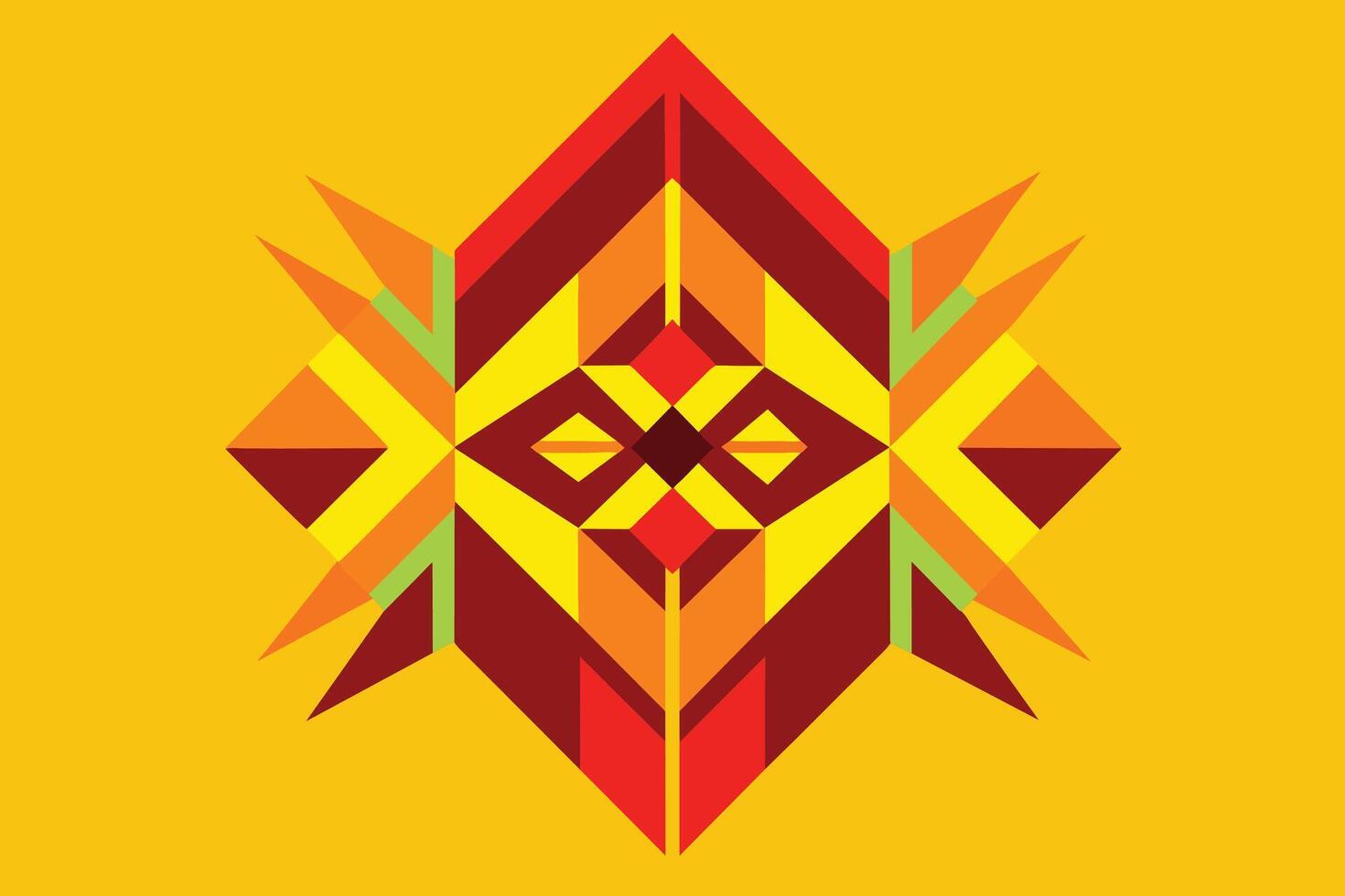Abstract Geometric Yellow Background vector