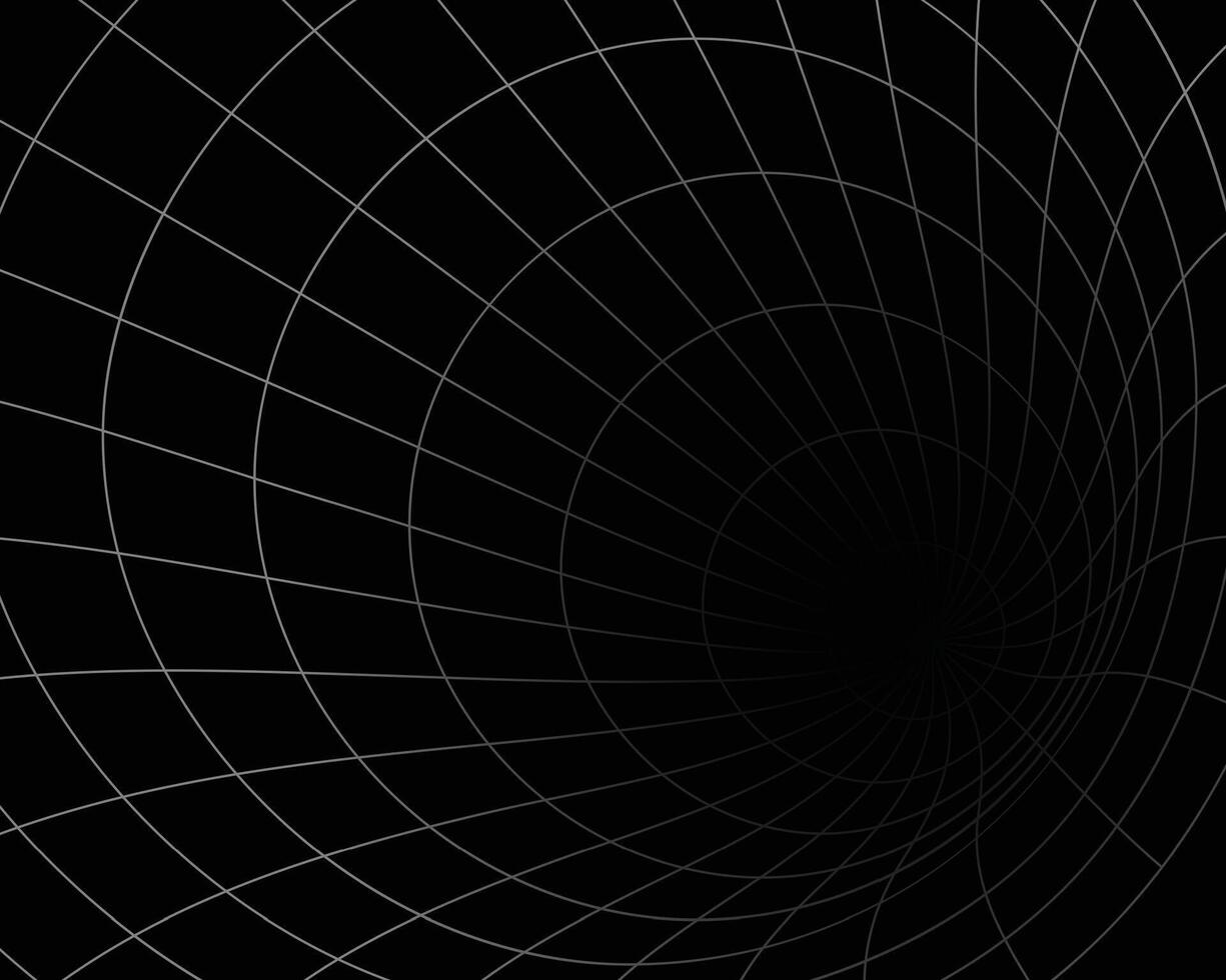 abstract warmhole wireframe tunnel template design vector