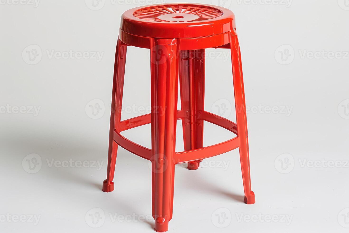 AI generated plastic stool chair design professional photography photo