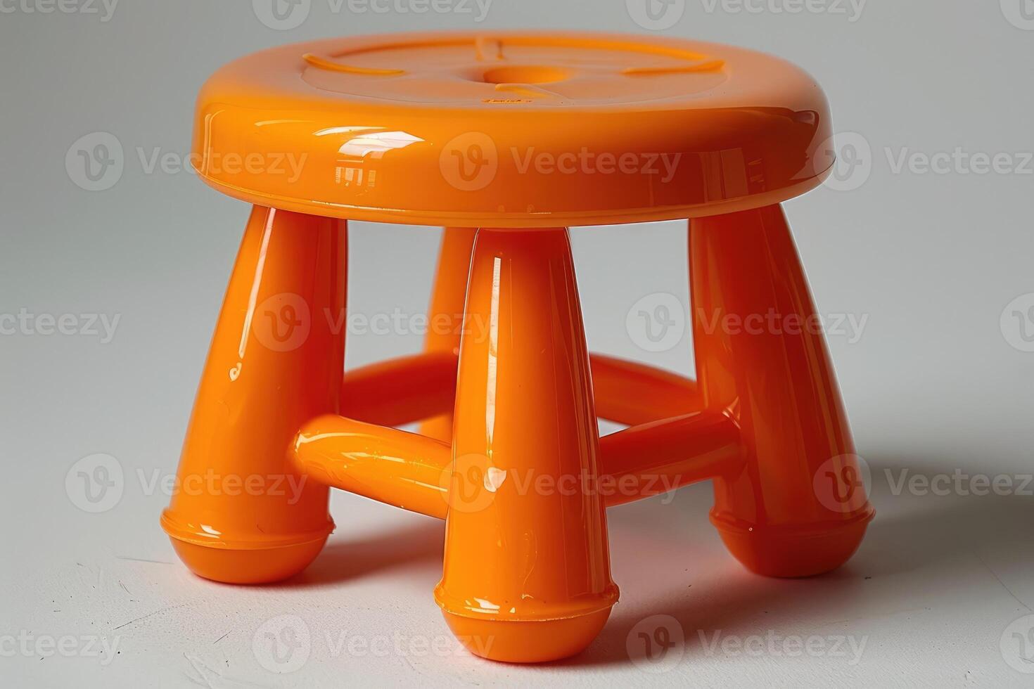 AI generated plastic stool chair design professional photography photo