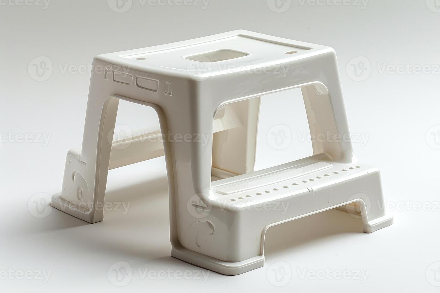 AI generated plastic stool chair design professional photography photo