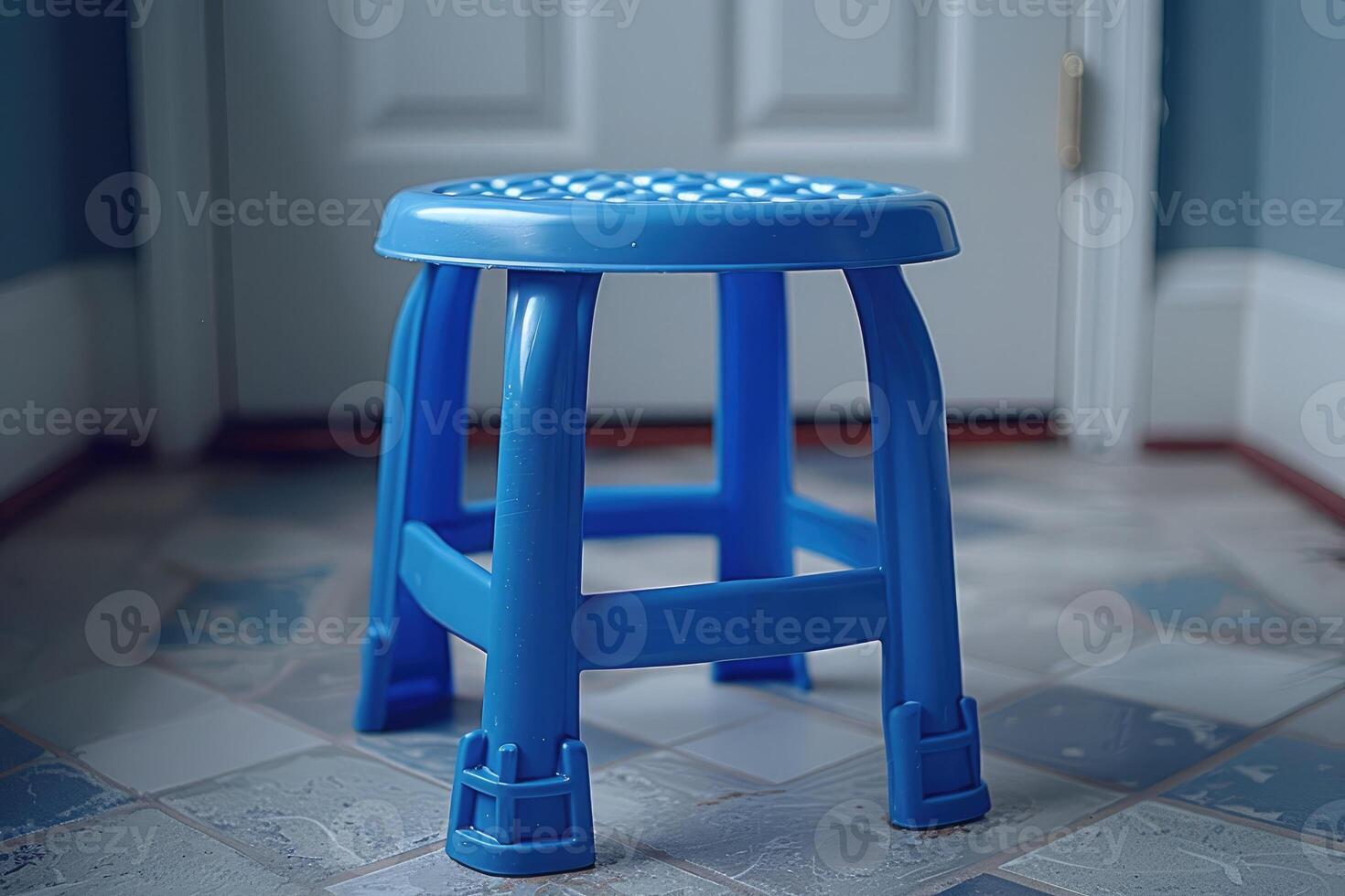 AI generated plastic stool chair design professional photography photo