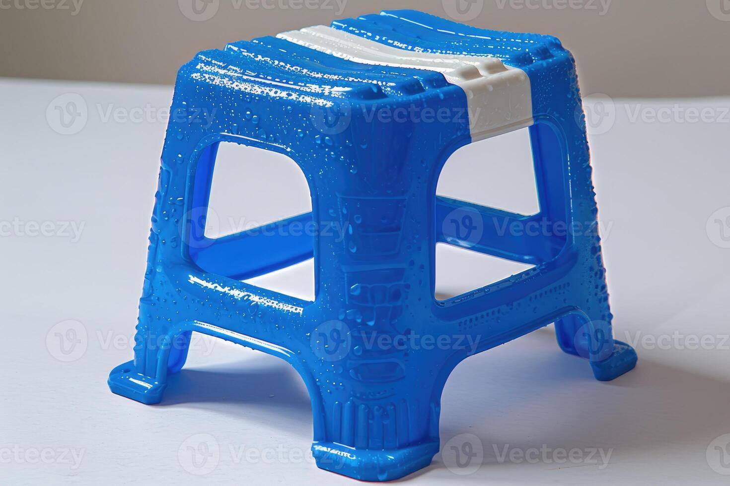 AI generated plastic stool chair design professional photography photo